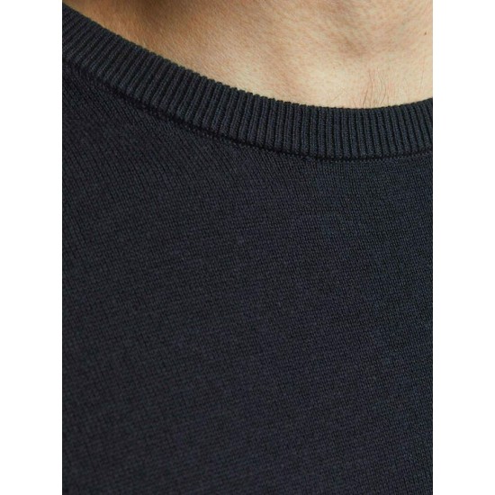 JACK&JONES 12137190 NAVY Πουλόβερ με λαιμόκοψη 