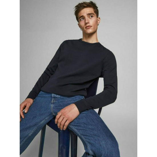 JACK&JONES 12137190 NAVY Πουλόβερ με λαιμόκοψη 