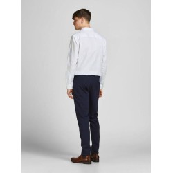 JACK&JONES 12201905 WHITE Μακρύ πουκάμισο