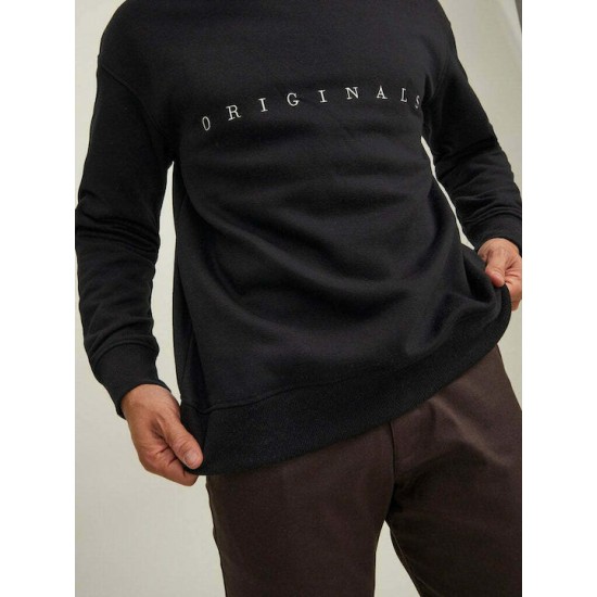 JACK&JONES 12204796 BLACK ΦΟΥΤΕΡ ΜΕ ΛΑΙΜΟΚΟΨΗ