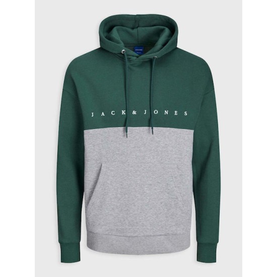 JACK&JONES 12220526 GREEN Φούτερ με κουκούλα 