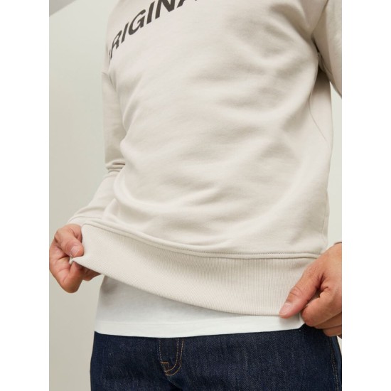 JACK&JONES 12216041 BEIGE ΦΟΥΤΕΡ ΜΕ ΛΑΙΜΟΚΟΨΗ