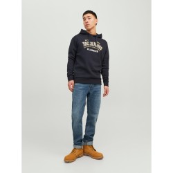 JACK&JONES 12233597 NAVY Ανδρικό Φούτερ με Κουκούλα