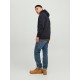 JACK&JONES 12233597 NAVY Ανδρικό Φούτερ με Κουκούλα