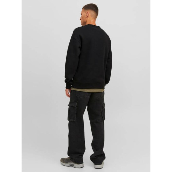 JACK&JONES 12240188 BLACK ΦΟΥΤΕΡ ΜΕ ΛΑΙΜΟΚΟΨΗ