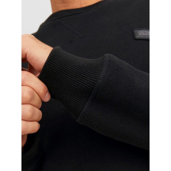 JACK&JONES 12240188 BLACK ΦΟΥΤΕΡ ΜΕ ΛΑΙΜΟΚΟΨΗ