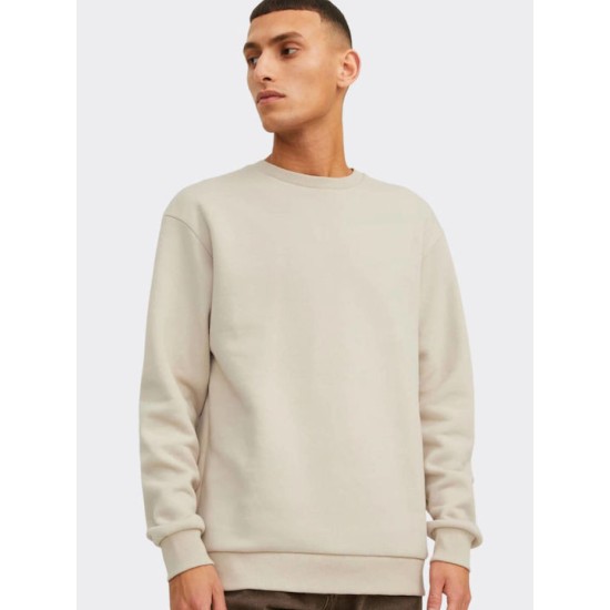 JACK&JONES 12249341 MOONBEAM Plain Sweatshirt 