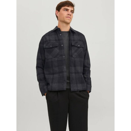 JACK&JONES 12241533 DARK GREY OVERSHIRT JACKET 