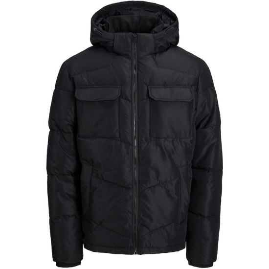 JACK&JONES 12236044 Black Puffer Jacket 