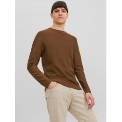 JACK&JONES 12240711 BROWN Λεπτό Πουλόβερ 