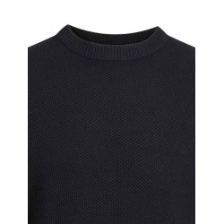 JACK&JONES 12246611 BLACK Πλεκτή Μπλουζα - Λαιμόκοψη