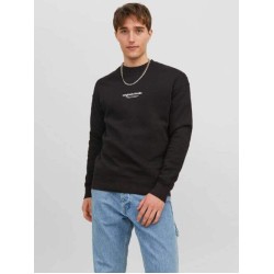 JACK&JONES 12241694 BLACK ΦΟΥΤΕΡ ΜΕ ΛΑΙΜΟΚΟΨΗ