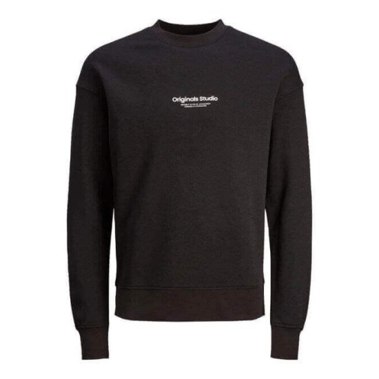 JACK&JONES 12241694 BLACK ΦΟΥΤΕΡ ΜΕ ΛΑΙΜΟΚΟΨΗ