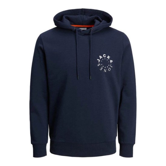JACK&JONES 12242543 NAVY Printed Hoodie 