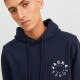 JACK&JONES 12242543 NAVY Printed Hoodie 