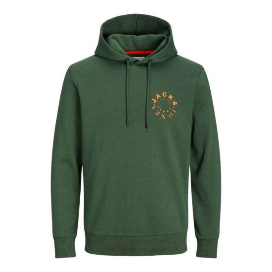 JACK&JONES 12242543 GREEN  Printed Hoodie 
