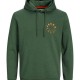 JACK&JONES 12242543 GREEN  Printed Hoodie 