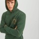 JACK&JONES 12242543 GREEN  Printed Hoodie 