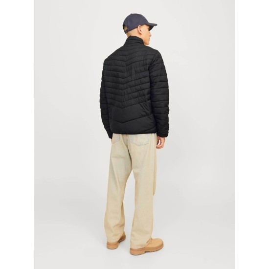 Ανδρικό καπιτονέ μπουφάν με όρθιο γιακά JACK&JONES 12256985 BLACK 