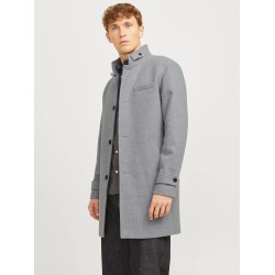 JACK&JONES 12258672 LIGHT GREY ΑΝΔΡΙΚΟ ΠΑΛΤΟ ΜΑΛΛΙΝΟ 