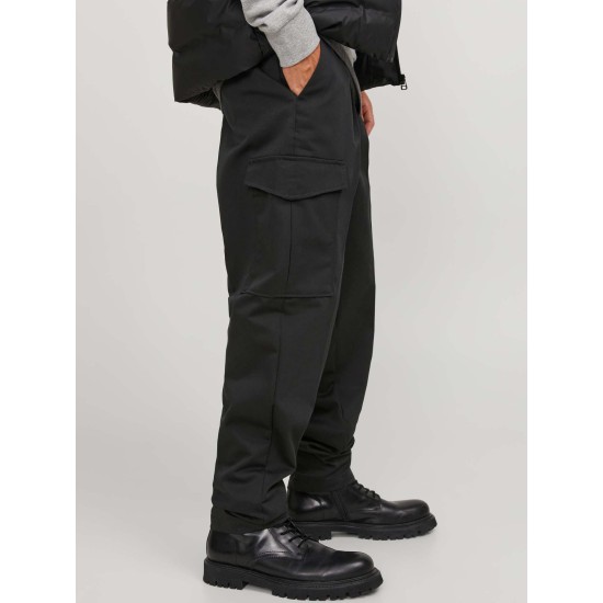 Αντρικό παντελόνι cargo jACK&JONES 122473558 BLACK