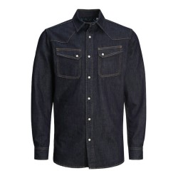 JACK&JONES 12261898 BLUE DENIM Ανδρικό τζιν πουκ΄άμισο 