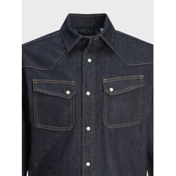 JACK&JONES 12261898 BLUE DENIM Ανδρικό τζιν πουκ΄άμισο 