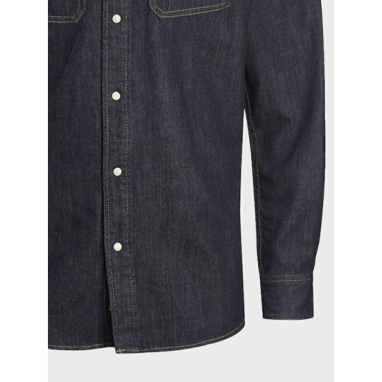 JACK&JONES 12261898 BLUE DENIM Ανδρικό τζιν πουκ΄άμισο 