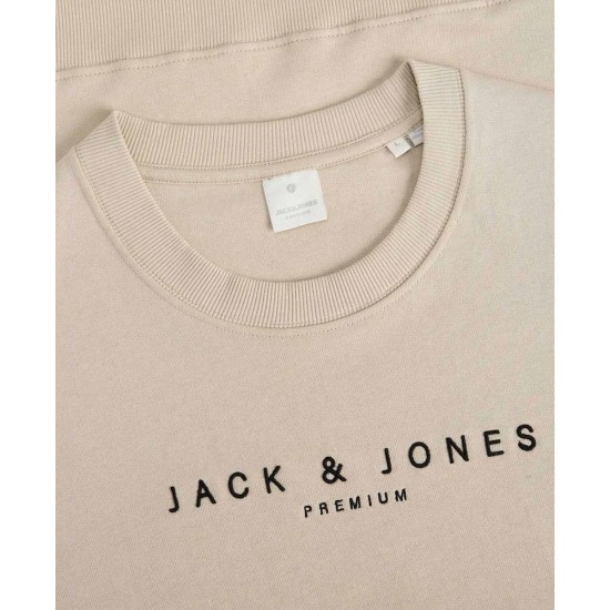 Αντρικό φούτερ χωρίς κουκούλα JACK&JONES 12283436 SILVER LINING