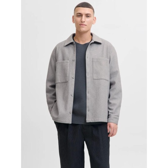 JACK&JONES 12280522 GREY MELANGE Ανδρικό OVERSHIRT