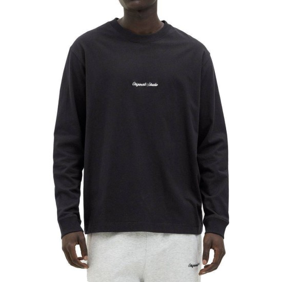 JACK&JONES 12282895 BLACK Ανδρικό βαμβακερό λεπτό