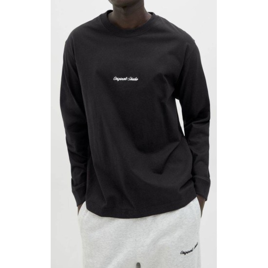 JACK&JONES 12282895 BLACK Ανδρικό βαμβακερό λεπτό