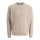JACK&JONES 12283452 TAUPE Μπλούζα λαιμόκοψη πλεκτό 