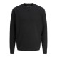 JACK&JONES 12283452 BLACK Μπλούζα λαιμόκοψη πλεκτό 