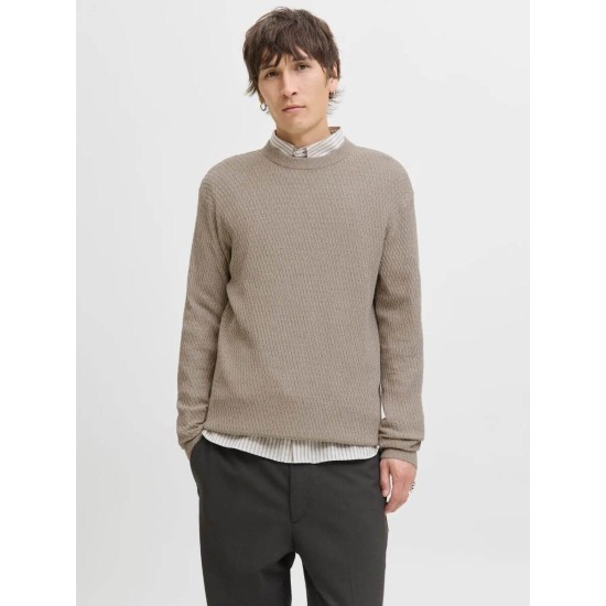 JACK&JONES 12283381 GREIGE Ανδρικό Πλεκτό