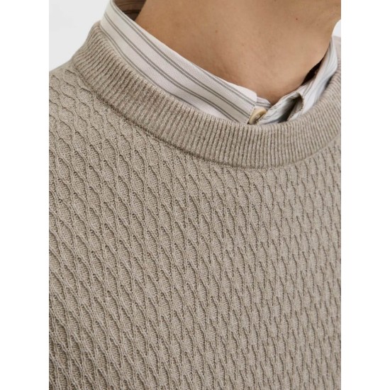 JACK&JONES 12283381 GREIGE Ανδρικό Πλεκτό