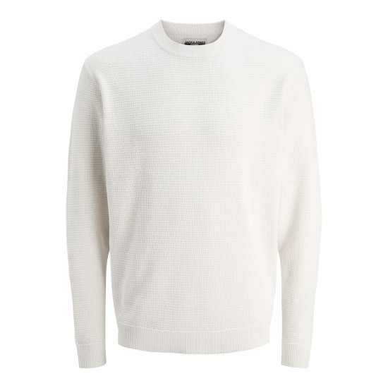 JACK&JONES 12283452 SEA SALT Μπλούζα λαιμόκοψη πλεκτό 