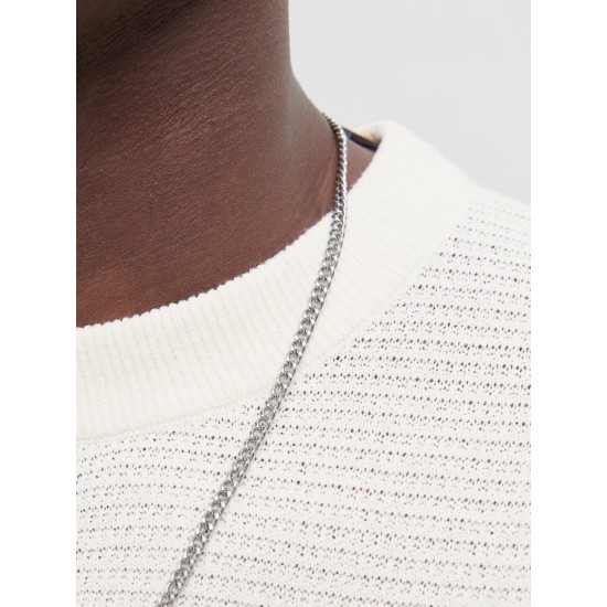 JACK&JONES 12283452 SEA SALT Μπλούζα λαιμόκοψη πλεκτό 