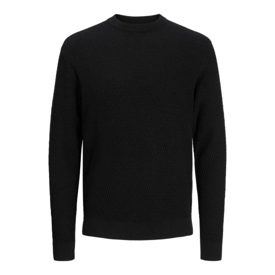 JACK&JONES 12283381 BLACK Ανδρικό Πλεκτό