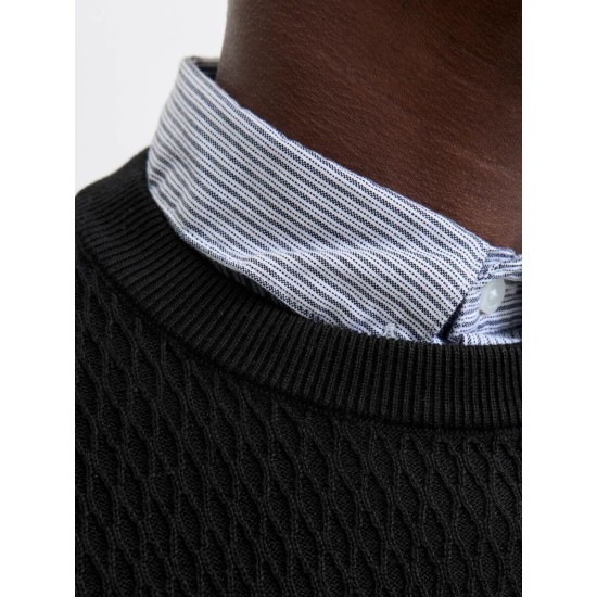 JACK&JONES 12283381 BLACK Ανδρικό Πλεκτό