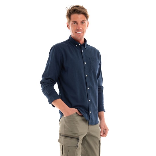 JACK&JONES 12182486 NAVY BLAZER ΠΟΥΚΑΜΙΣΟ ΒΑΜΒΑΚΕΡΟ