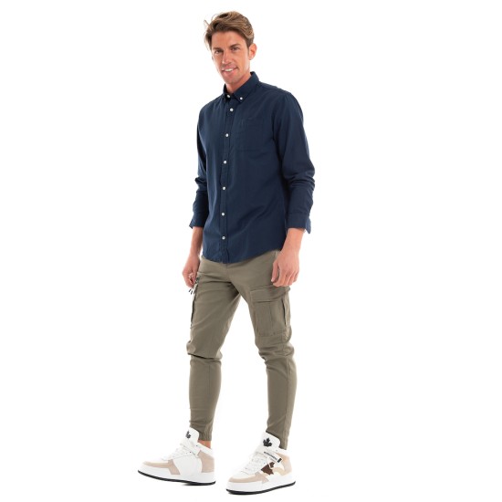 JACK&JONES 12182486 NAVY BLAZER ΠΟΥΚΑΜΙΣΟ ΒΑΜΒΑΚΕΡΟ