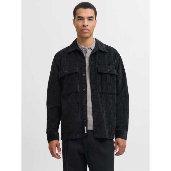 JACK&JONES 12282350 VOLCANIC ASH Overshirt Μακρυμάνικo Κοτλέ 