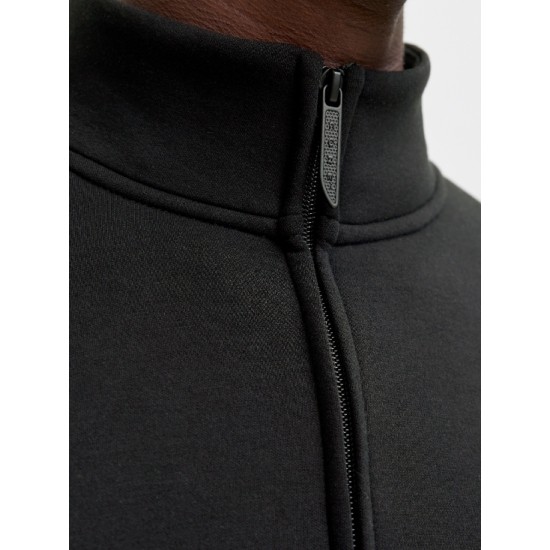 JACK&JONES 12282703 BLACK Ανδρική ζακέτα SCUBA ZIP 