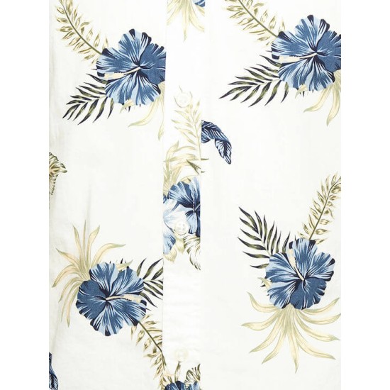 JACK&JONES 12220474 Cloud Dancer Πουκάμισο φλοράλ