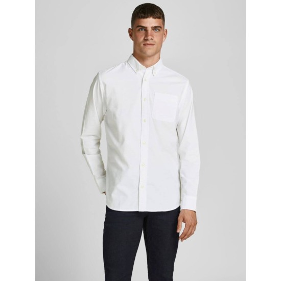 JACK&JONES 12192150 WHITE Organic cotton Oxford Shirt 