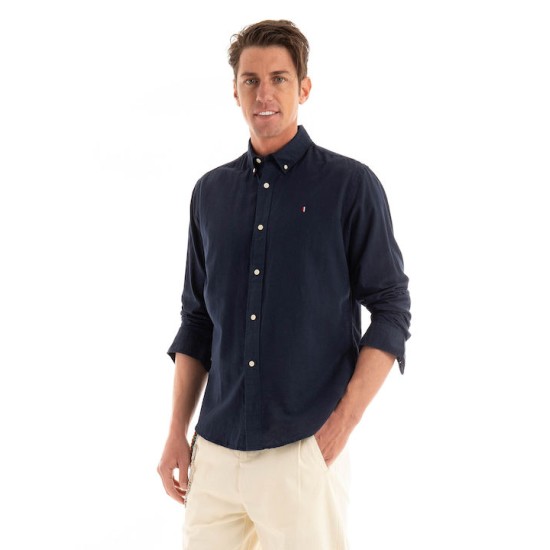 Ανδρικό Μακρυμάνικό Πουκάμισο Jack&Jones 12250007 Navy Blazer