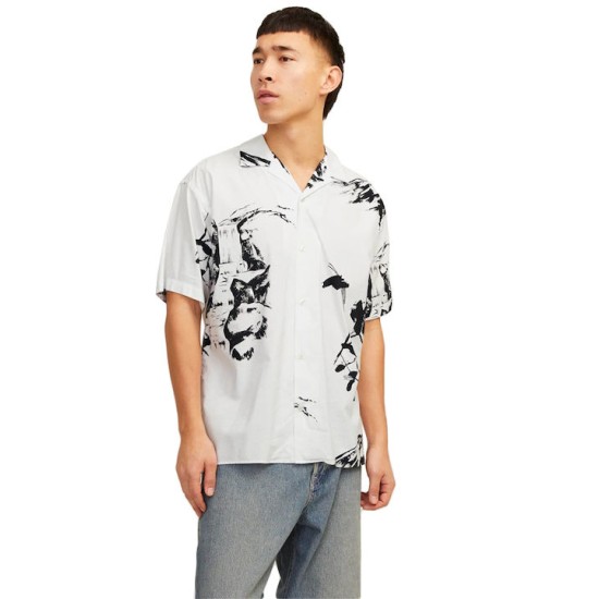 Ανδρικό Πουκάμισο Jack & Jones 12252948 BRIGHT WHITE Άσπρο
