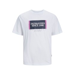 Ανδρικό T-shirt με Λογότυπο JACK&JONES 12252681 WHITE