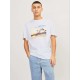 Ανδρικό T-shirt με τύπωμα JACK&JONES 12253679 WHITE